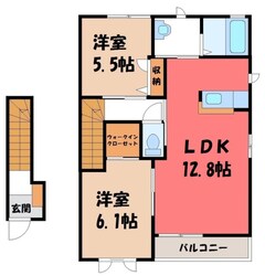 サニーヒルズ Dの物件間取画像